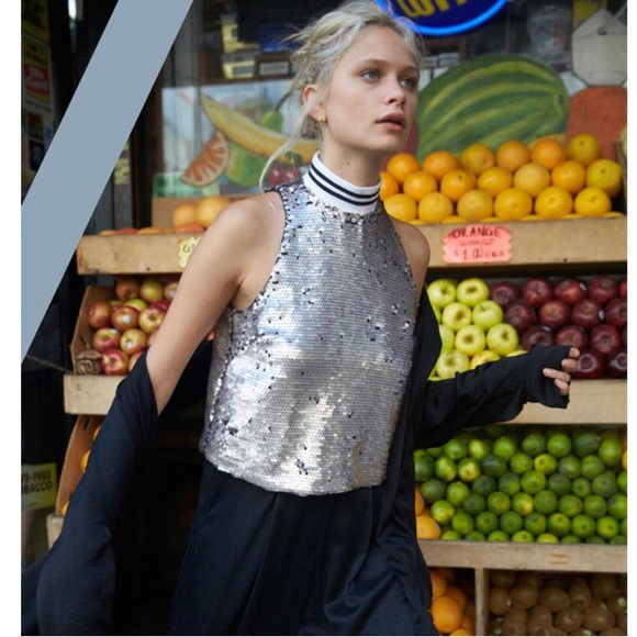 Sequined tank top - Picture 2 of 4